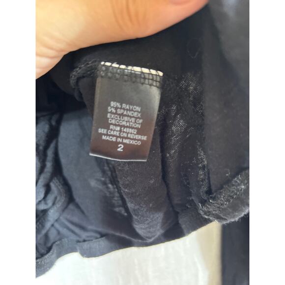 Torrid 2 2X Black Faux Wrap Top Strappy Lace Detail Boho - Picture 9 of 12